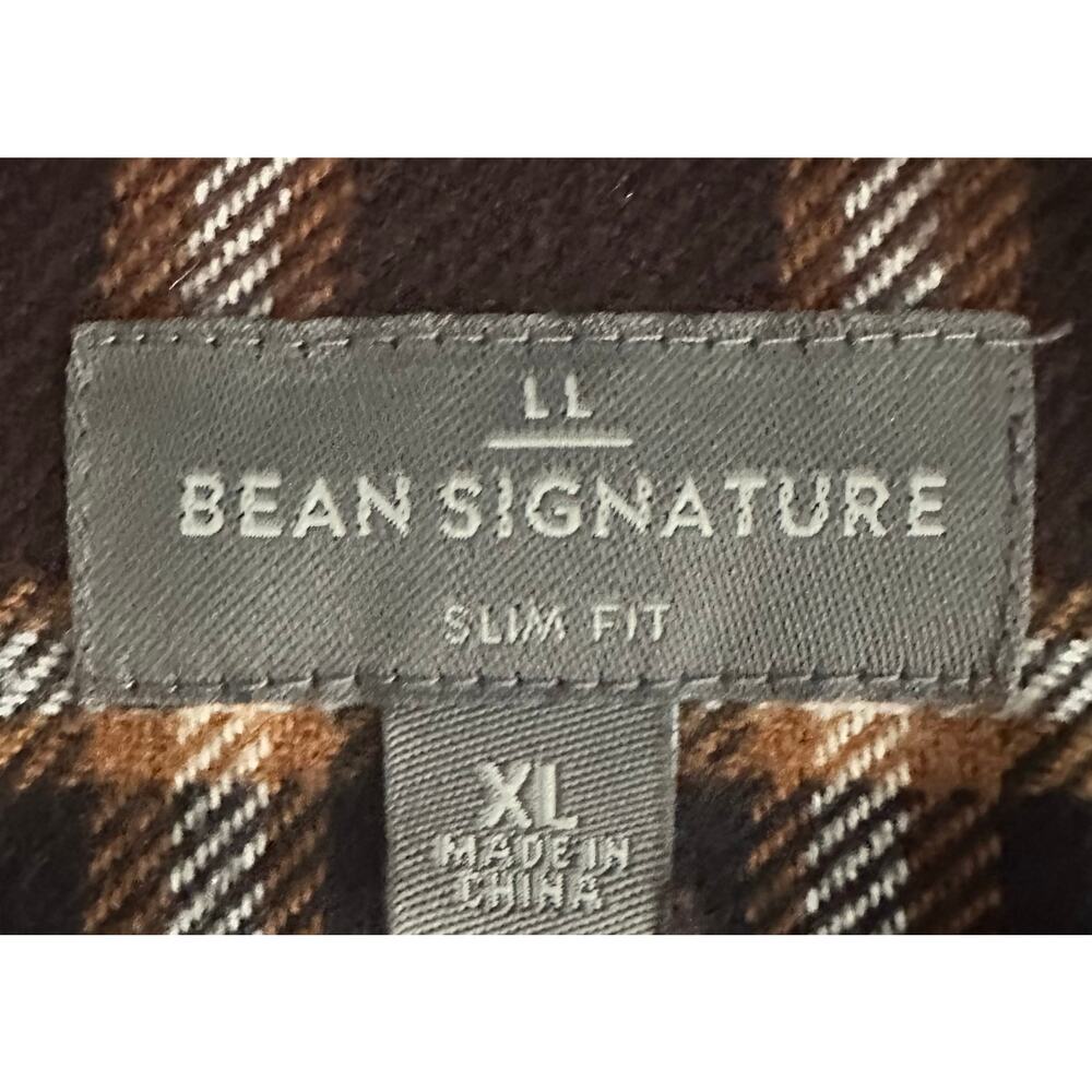 LL Bean Signature Flannel - XL -Organic Cotton - Timeless & Classic